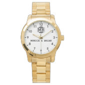 Couple Name Sentimental Wedding Keepsake Armbanduhr (Vorderseite)