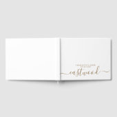 Couple Name Wedding Gold Monogram Gästebuch (Voll)