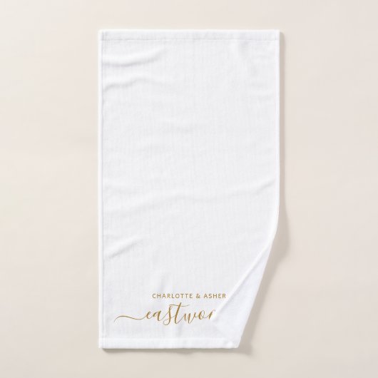 Couple Name Wedding Monogram Badhandtuch Set (Handtuch)
