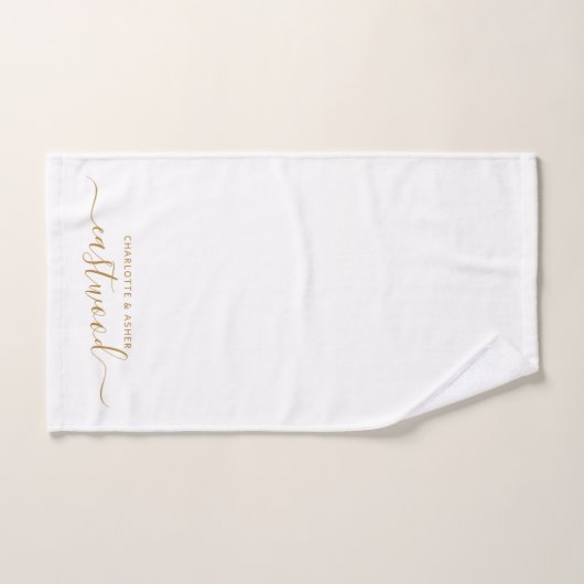 Couple Name Wedding Monogram Badhandtuch Set (Handtuch)
