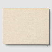 Couple Name Wedding Monogram Cream Imitate Linen Gästebuch (Rückseite)