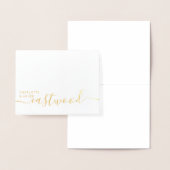 Couple Name Wedding Monogram Gold Foil Folienkarte (Anzeige)