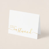 Couple Name Wedding Monogram Gold Foil Folienkarte (Vorderseite)