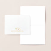 Couple Name Wedding Monogram Gold Folienkarte (Anzeige)