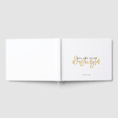 Couple Name Wedding Monogram Gold Script Name Gästebuch (Voll)