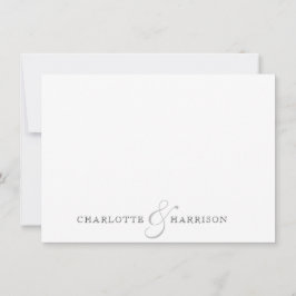 Couple Name Wedding Monogram Mitteilungskarte