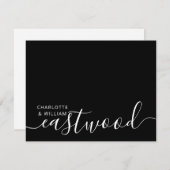 Couple Name Wedding Monogram Note Card Mitteilungskarte (Vorne/Hinten)