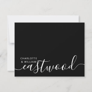 Couple Name Wedding Monogram Note Card Mitteilungskarte