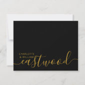 Couple Name Wedding Monogram Note Card Mitteilungskarte (Vorderseite)