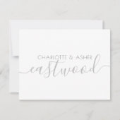 Couple Name Wedding Monogram Note Card Mitteilungskarte (Vorderseite)