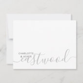 Couple Name Wedding Monogram Note Card Mitteilungskarte (Vorderseite)