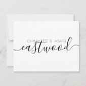 Couple Name Wedding Monogram Note Card Mitteilungskarte (Vorderseite)