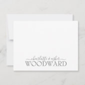 Couple Name Wedding Monogram Note Card Mitteilungskarte (Vorderseite)