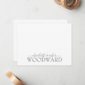 Couple Name Wedding Monogram Note Card Mitteilungskarte (Vorderseite/Rückseite Beispiel)