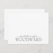 Couple Name Wedding Monogram Note Card Mitteilungskarte (Vorne/Hinten)