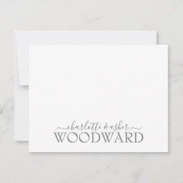 Couple Name Wedding Monogram Note Card Mitteilungskarte