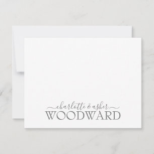 Couple Name Wedding Monogram Note Card Mitteilungskarte