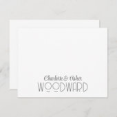 Couple Name Wedding Monogram Note Card Mitteilungskarte (Vorne/Hinten)