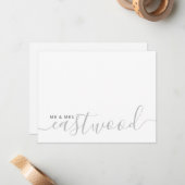 Couple Name Wedding Monogram Note Card Mitteilungskarte (Vorderseite/Rückseite Beispiel)