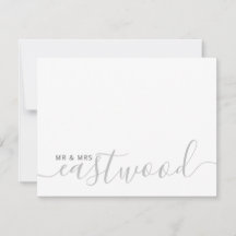 Couple Name Wedding Monogram Note Card