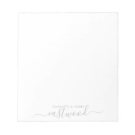 Couple Name Wedding Monogram Notizblock