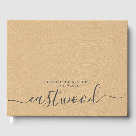Couple Name Wedding Monogram Tan Gästebuch