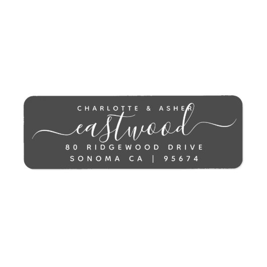 Couple Name White in Black (Vorne)