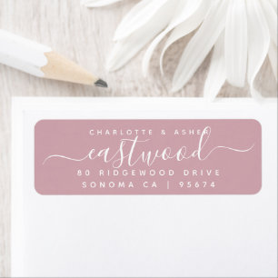 Couple Name White on Dusty Pink