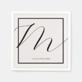 Couple Names Elegant Mit Monogramm Serviette (Vorderseite)
