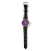 Couple names His and Her elegant purple monogram Armbanduhr (Gurtband)