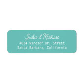 Couple Names Light Aquamarin Wedding Address (Vorne)