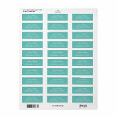 Couple Names Light Aquamarin Wedding Address (Vorne)