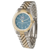 Couple names monogram minimal romantic elegant armbanduhr (Schrägansicht)