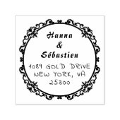 Couple Names Simple Typografy Wedding Permastempel (Design)