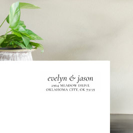 Couple Names Stylish Simple Typografy Wedding Gummistempel