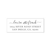 Couple Names Wedding Ring Rücksendeadresse Gummistempel (Prägung)