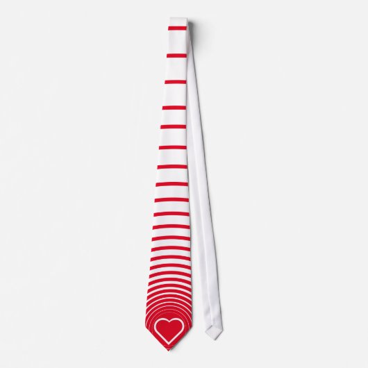 Couple Neck Tie Red Heart Liebe - Ihre Farben Krawatte (Vorderseite)