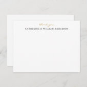 Couple New Gold Script Vielen Dank für Ihre Statio Mitteilungskarte (Vorne/Hinten)