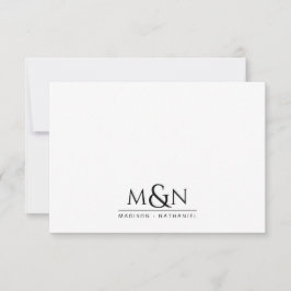 Couple Newlyly Ampersand Monogram Mitteilungskarte