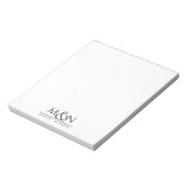 Couple Newlyly Ampersand Monogram Notizblock (Rotiert)