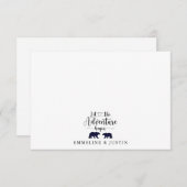 Couple Newlywed Ließ das Abenteuer Mitteilungskarte (Vorne/Hinten)