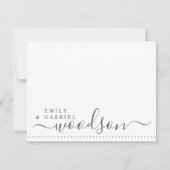 Couple Newlyweds Name Wedding Monogram Script Mitteilungskarte (Vorderseite)