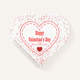 Couple Niedlich Red Heart Modern Happy Valentines  Notizblock