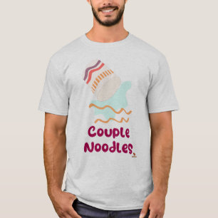 Couple Noodles Funny Ramen Spaß Design T-Shirt