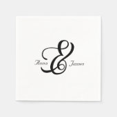 Couple Octavia Ampersand Wedding Napkins Serviette (Vorderseite)