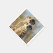 Couple of Meerkats Photo Serviette (Ecke)