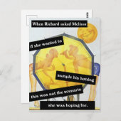 Couple On Beach mit Hotdog Funny Personalisiert Postkarte (Vorne/Hinten)