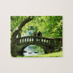 Couple on Bridge in Park Puzzle
