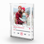 Couple Personalisiert Song Glas Art Cover Geschenk Fotoblock (Rechts)
