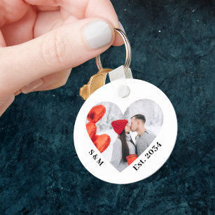 Couple Personalized Heart Keychain Schlüsselanhänger